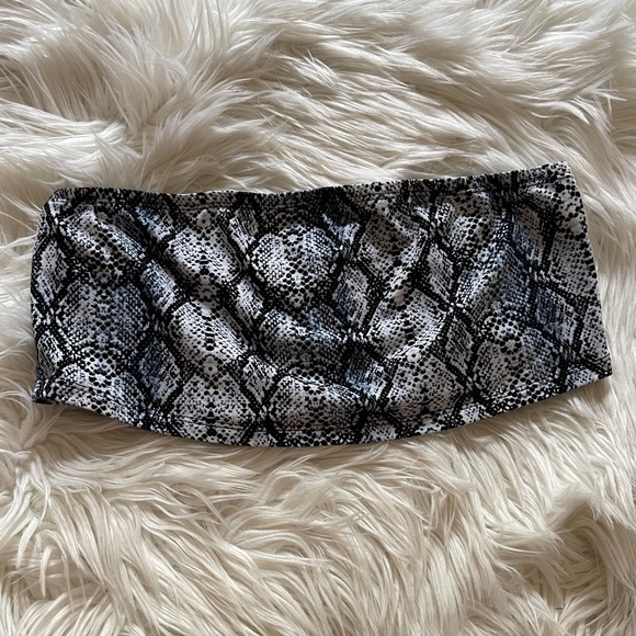 love J Snakeskin Print Tube Top - Picture 1 of 3
